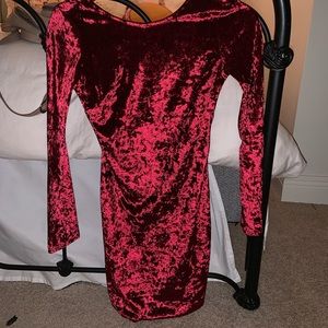 velvet bodycon dress